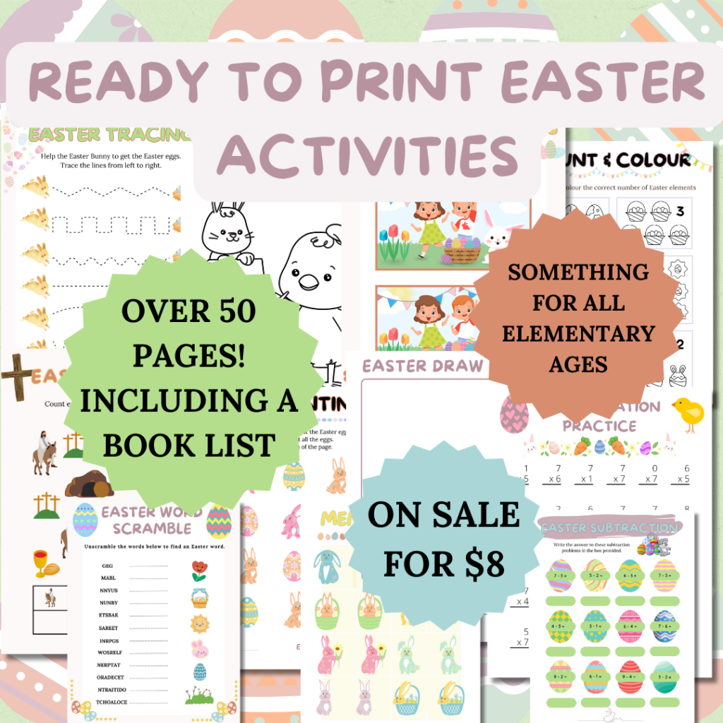 ready to print easter activities 